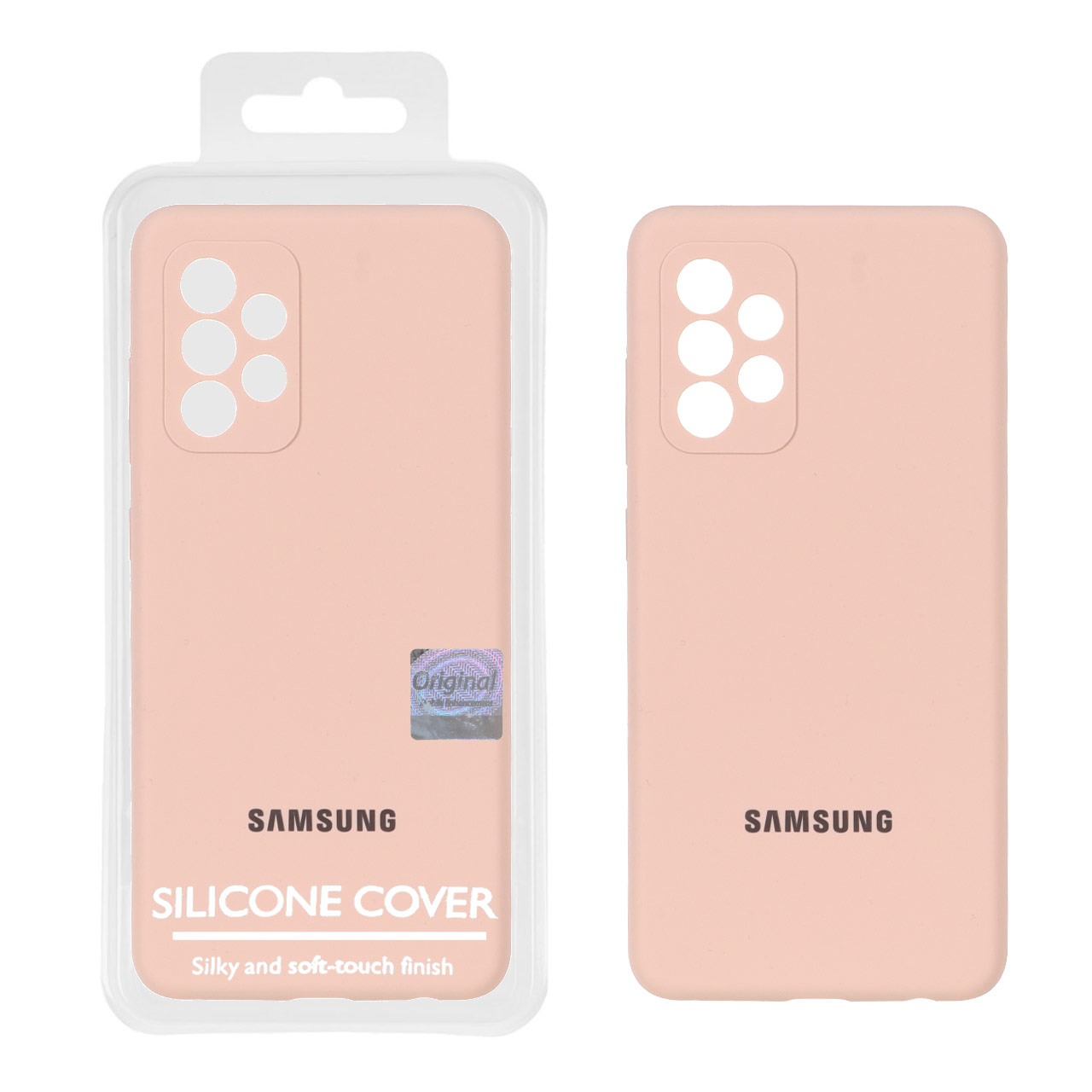 قاب سیلیکونی پاک کنی اورجینال Master Quality مدل Samsung Galaxy A52 / A52s - کرم نارنجی (پک دار)