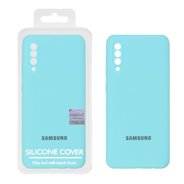 قاب سیلیکونی پاک کنی اورجینال Master Quality مدل Samsung Galaxy A50 / A50s / A30s - سبزآبی (پک دار)