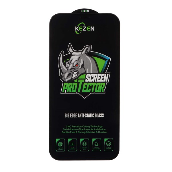 محافظ صفحه نمایش شیشه ای Full Cover Kezen Anti Static Big Edge مدل Apple iPhone 12 Pro Max