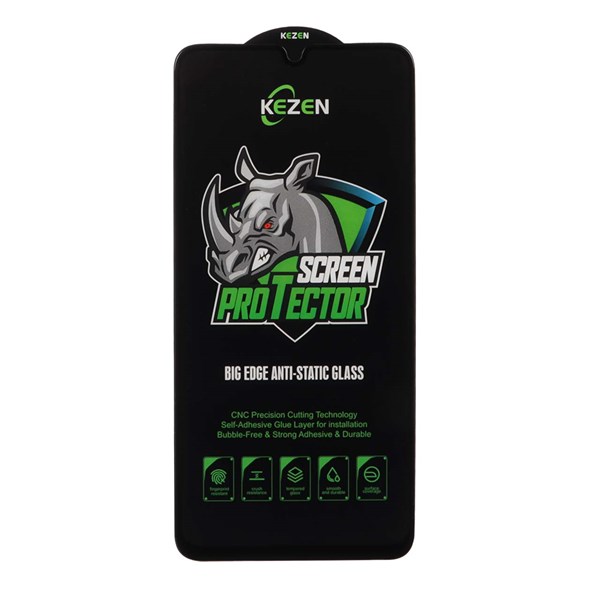 محافظ صفحه نمایش شیشه ای Full Cover Kezen Anti Static Big Edge مدل Samsung Galaxy A15 / A25 / A24 / M34 / F34