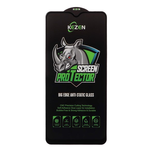 محافظ صفحه نمایش شیشه ای Full Cover Kezen Anti Static Big Edge مدل Samsung Galaxy A20s