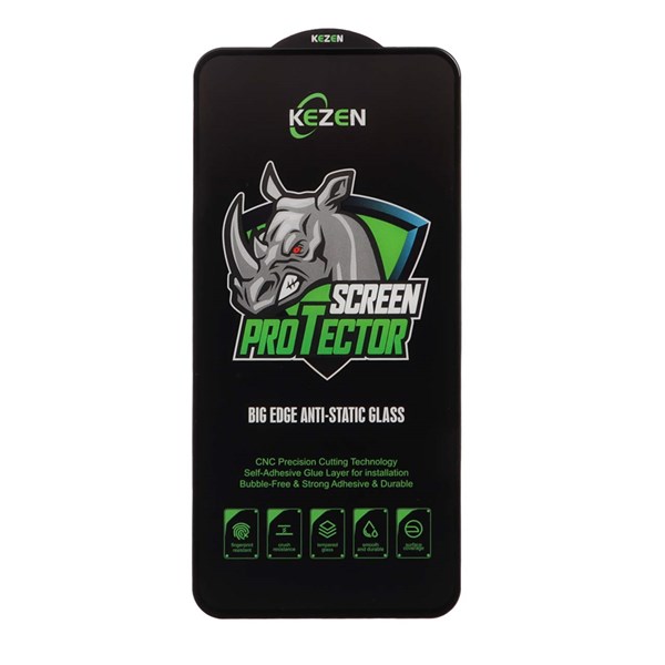 محافظ صفحه نمایش شیشه ای Full Cover Kezen Anti Static Big Edge مدل Samsung Galaxy S23 FE / A54 / Honor 400