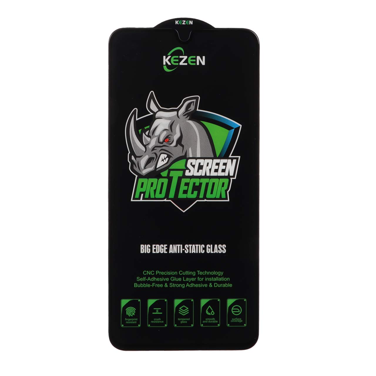 محافظ صفحه نمایش شیشه ای Full Cover Kezen Anti Static Big Edge مدل Samsung Galaxy S25 FE / S24 FE / A57 / A37 / A56 / A36