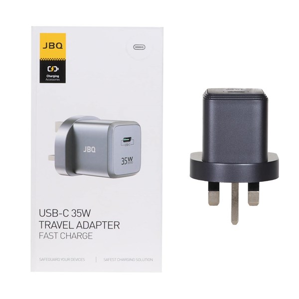 شارژر دیواری فست و PD تک پورت JBQ مدل WC-611G 35W - خاکستری (گارانتی یکساله رصاصی)