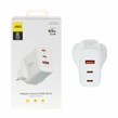 شارژر دیواری فست و PD سه پورت JBQ مدل WC-607W 65W - سفید (گارانتی یکساله رصاصی)