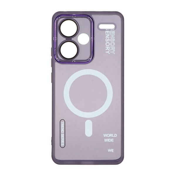 قاب Diamond Space طرح مگ سیف لنز گلس دار Xiaomi Redmi Note 13 Pro Plus 5G - بنفش - MPS