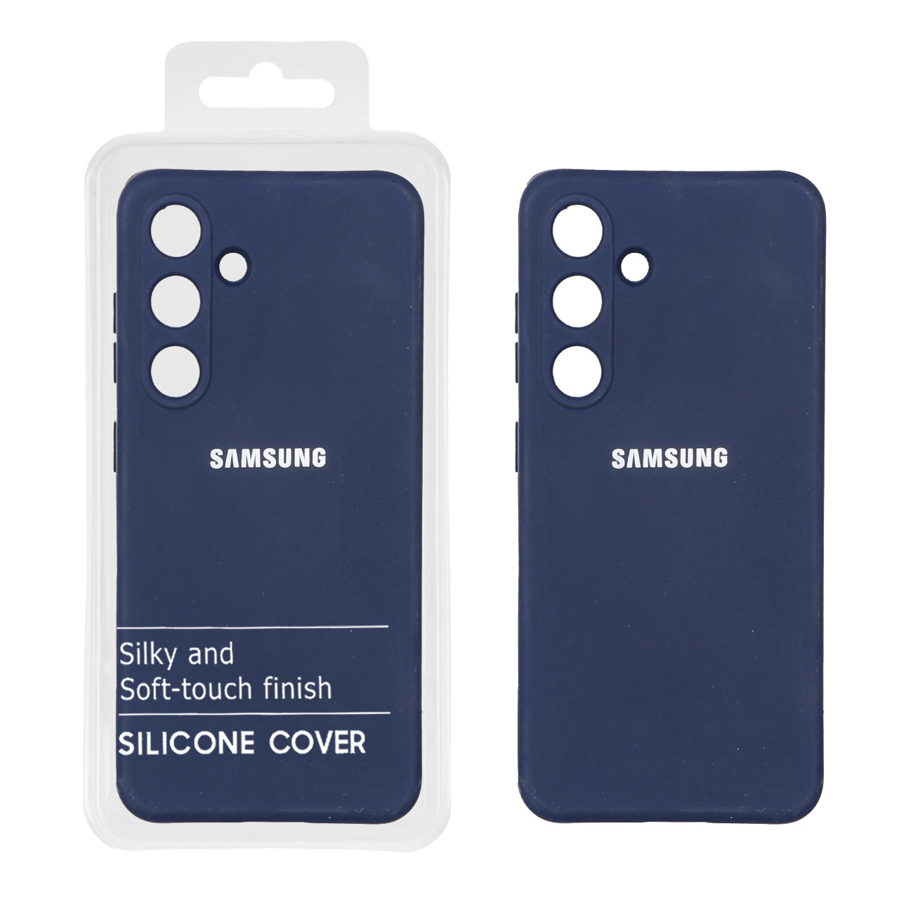 قاب نیو سیلیکون محافظ لنزدار RFF مدل Samsung Galaxy S24 - سرمه ای تیره (پک دار)