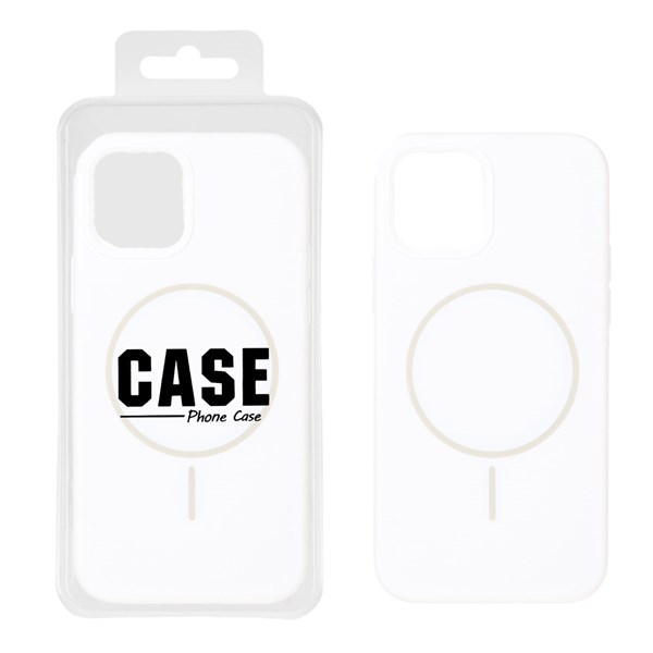 قاب سیلیکونی پاک کنی اورجینال درجه یک MagSafe مدل Apple iPhone 12 Pro / iPhone 12 - سفید (پک دار)