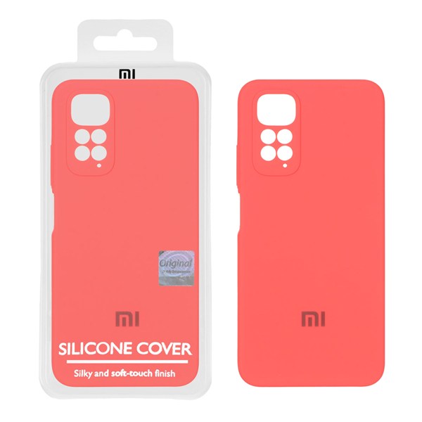 قاب سیلیکونی پاک کنی اورجینال Master Quality مدل Xiaomi Redmi Note 11 4G / Redmi Note 11S - مرجانی (پک دار)