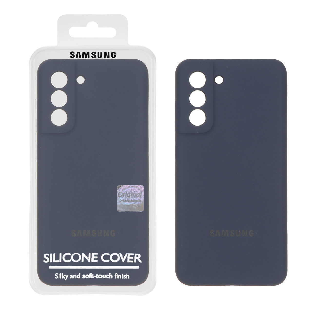 قاب سیلیکونی پاک کنی اورجینال Master Quality مدل Samsung Galaxy S21 FE - سرمه ای (پک دار)