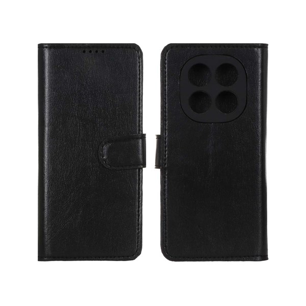کیف موبایل چرمی مگنتی محافظ لنزدار Xiaomi Redmi Note 14 Pro 5G / Redmi Note 14 Pro Plus 5G / Poco X7 5G - مشکی