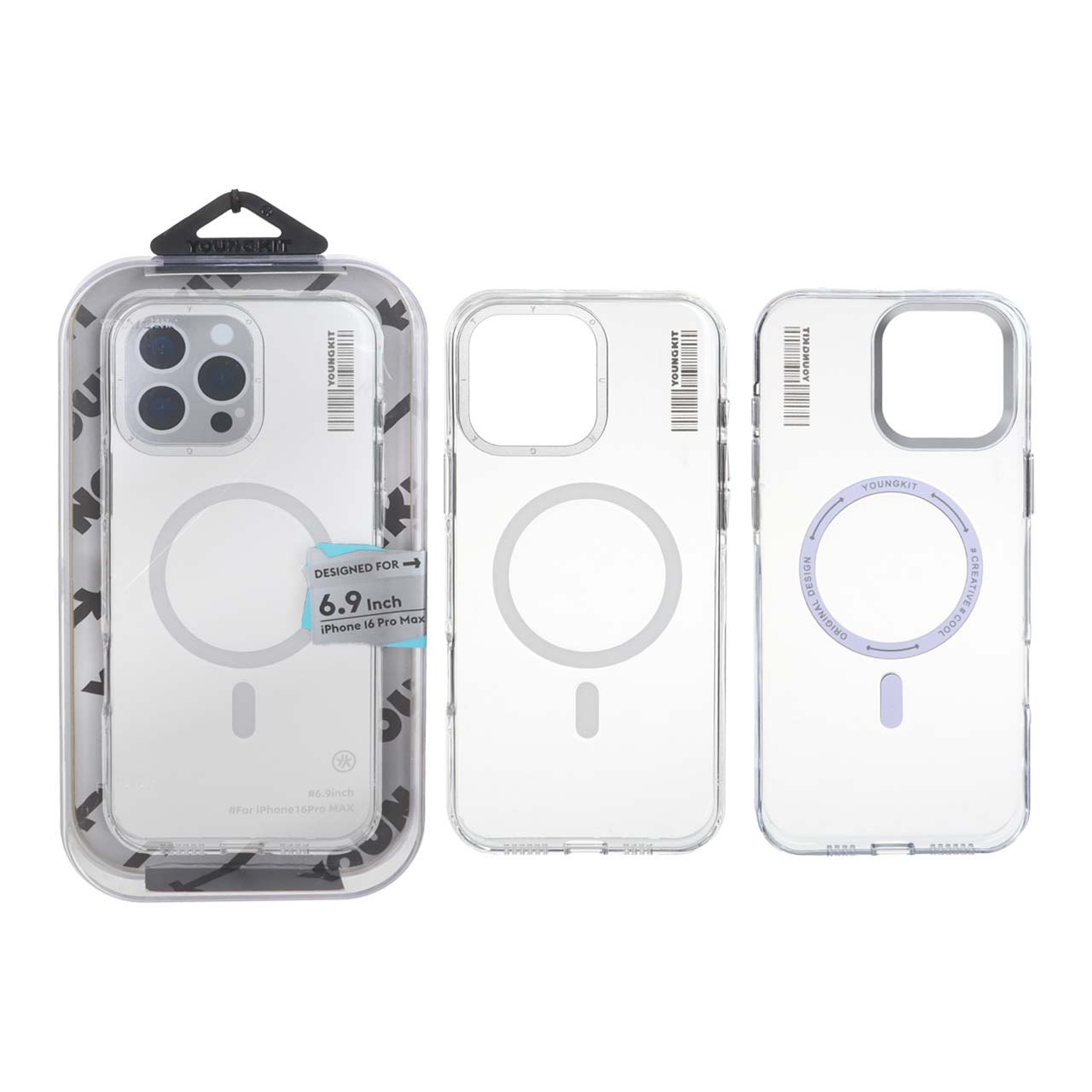 قاب اورجینال YoungKit Magsafe مدل Apple iPhone 16 Pro Max - شفاف (پک دار)