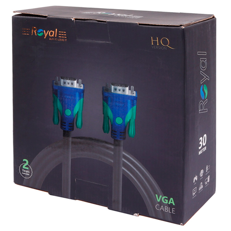 کابل VGA 3+6 رویال Royal طول 30 متر