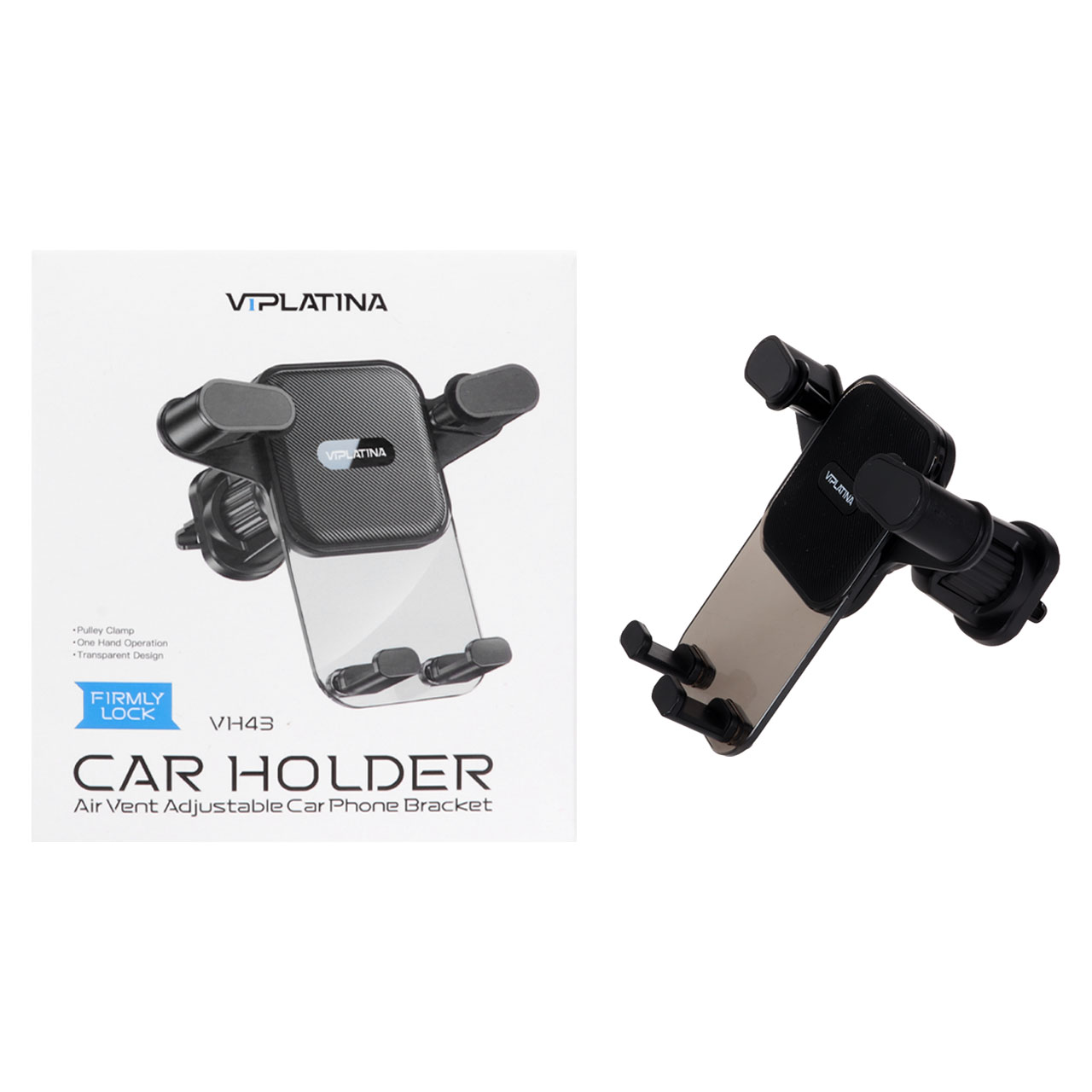 هولدر گوشی موبایل دریچه کولری VIPLATINA مدل VH43 - مشکی