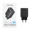 شارژر دیواری فست و PD سه پورت VIPLATINA مدل VC56 65W - مشکی (گارانتی 18 ماه تعویض نیکان همراه)
