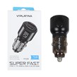 شارژر فندکی فست و PD دو پورت VIPLATINA مدل VK24 75W - مشکی (گارانتی 18 ماه تعویض نیکان همراه)