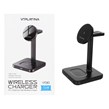 شارژر وایرلس سه کاره 15 وات VIPLATINA مدل VD10 - مشکی (گارانتی 18 ماه تعویض نیکان همراه)