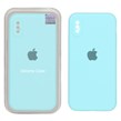 قاب سیلیکونی پاک کنی اورجینال Master Quality مدل Apple iPhone X / iPhone XS - سبزآبی (پک دار)