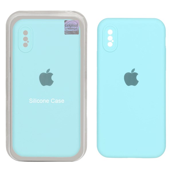 قاب سیلیکونی پاک کنی اورجینال Master Quality مدل Apple iPhone X / iPhone XS - سبزآبی (پک دار)