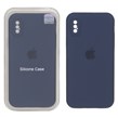 قاب سیلیکونی پاک کنی اورجینال Master Quality مدل Apple iPhone X / iPhone XS - سرمه ای (پک دار)