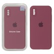 قاب سیلیکونی پاک کنی اورجینال Master Quality مدل Apple iPhone X / iPhone XS - زرشکی (پک دار)