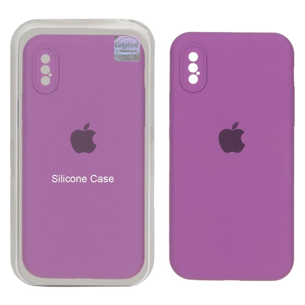 قاب سیلیکونی پاک کنی اورجینال Master Quality مدل Apple iPhone X / iPhone XS - ارغوانی (پک دار)