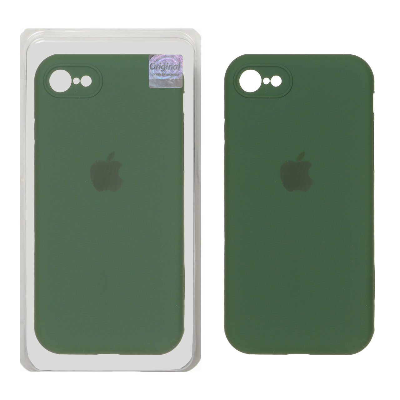 قاب سیلیکونی پاک کنی اورجینال Master Quality مدل Apple iPhone 7 / iPhone 8 / iPhone SE (2020) - سبز تیره (پک دار)