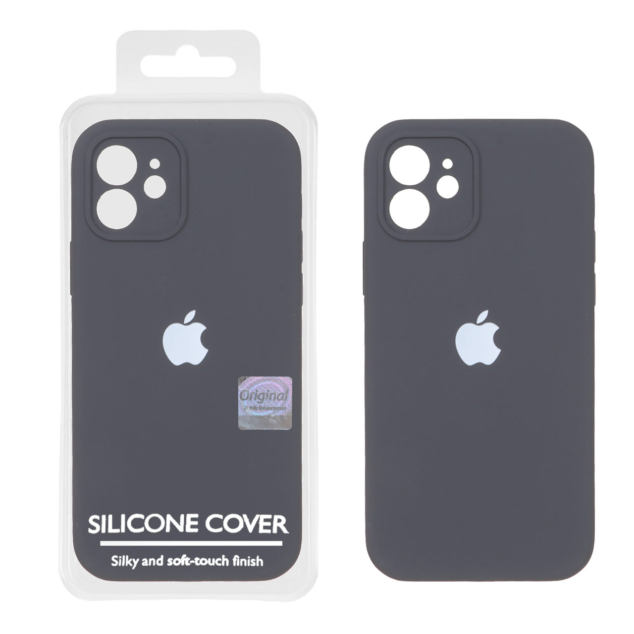 قاب سیلیکونی پاک کنی اورجینال Master Quality مدل Apple iPhone 12 - خاکستری (پک دار)