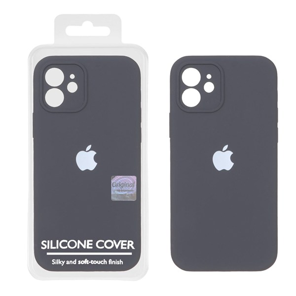 قاب سیلیکونی پاک کنی اورجینال Master Quality مدل Apple iPhone 12 - خاکستری (پک دار)