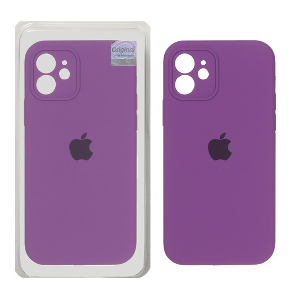 قاب سیلیکونی پاک کنی اورجینال Master Quality مدل Apple iPhone 12 - ارغوانی (پک دار)