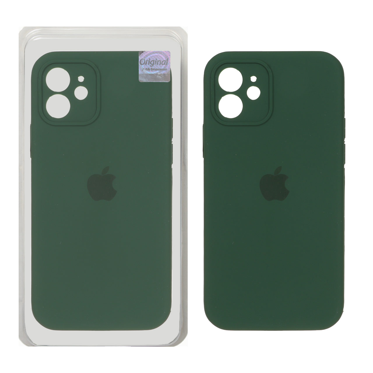 قاب سیلیکونی پاک کنی اورجینال Master Quality مدل Apple iPhone 12 - سبز تیره (پک دار)