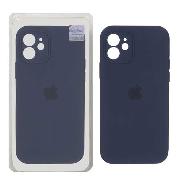 قاب سیلیکونی پاک کنی اورجینال Master Quality مدل Apple iPhone 12 - سرمه ای (پک دار)
