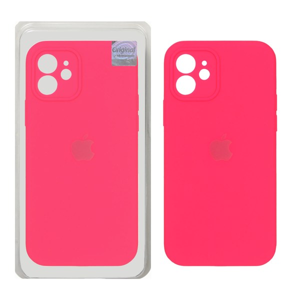 قاب سیلیکونی پاک کنی اورجینال Master Quality مدل Apple iPhone 12 - صورتی فانتزی (پک دار)