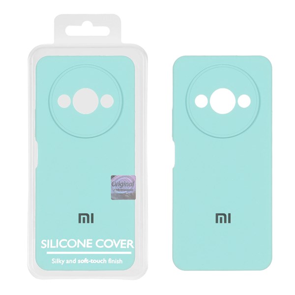 قاب سیلیکونی پاک کنی اورجینال Master Quality مدل Xiaomi Redmi A3 / A3x / Poco C61 - سبزآبی (پک دار)