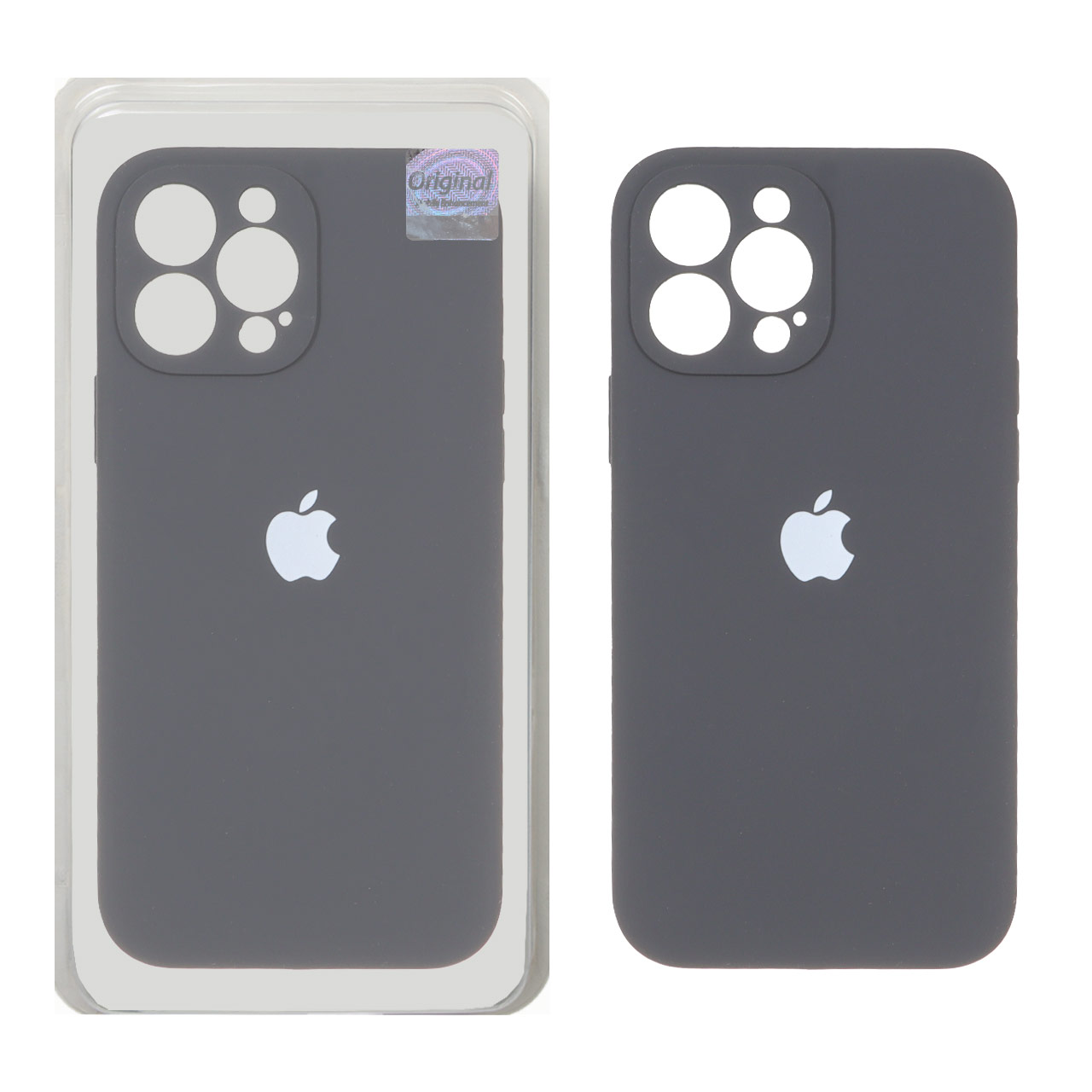 قاب سیلیکونی پاک کنی اورجینال Master Quality مدل Apple iPhone 13 Pro Max - خاکستری (پک دار)