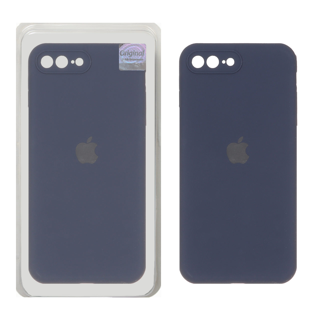 قاب سیلیکونی پاک کنی اورجینال Master Quality مدل Apple iPhone 7 Plus / iPhone 8 Plus - سرمه ای (پک دار)