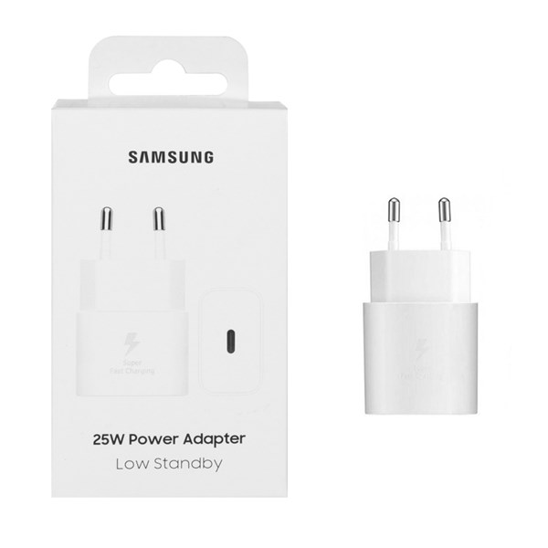 شارژر دیواری PD و فست تک پورت Samsung مدل T2510 25W - سفید - اصلی (گارانتی 18 ماهه شرکتی)