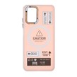 قاب Caution دور مات طرح مگ سیف Xiaomi Redmi Note 10 4G / Redmi Note 10S / Poco M5S - صورتی