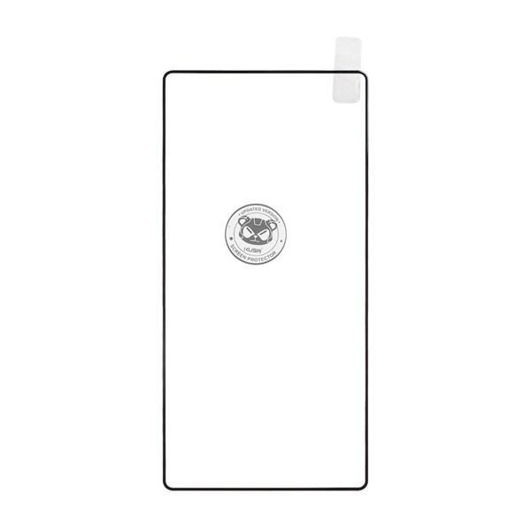 محافظ صفحه نمایش شیشه ای خم فول چسب Full Cover Kusa درجه یک - Samsung Galaxy S25 Ultra - مشکی