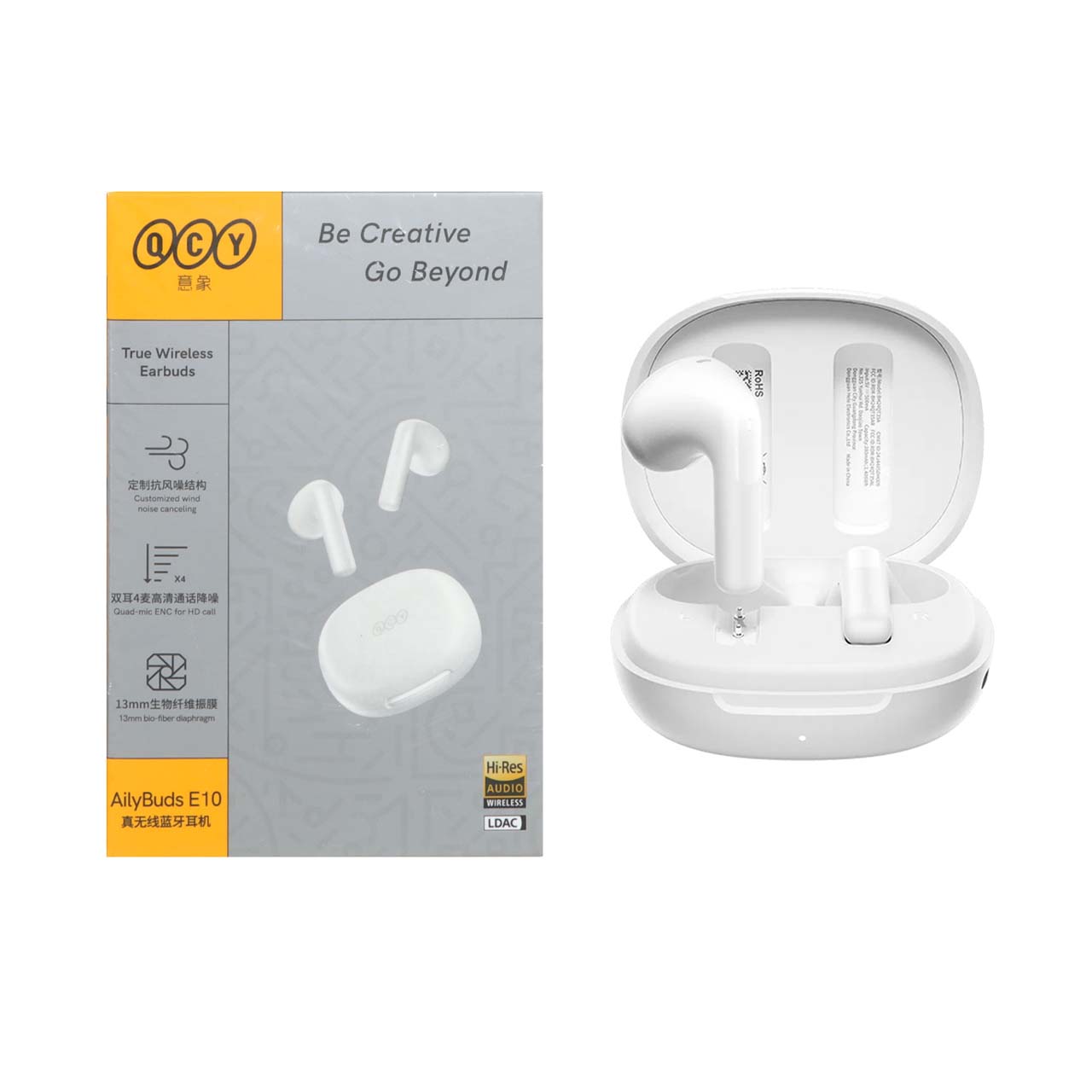 ایرفون بی سیم QCY مدل Ailybuds E10 - سفید (گارانتی 18 ماهه شرکتی)