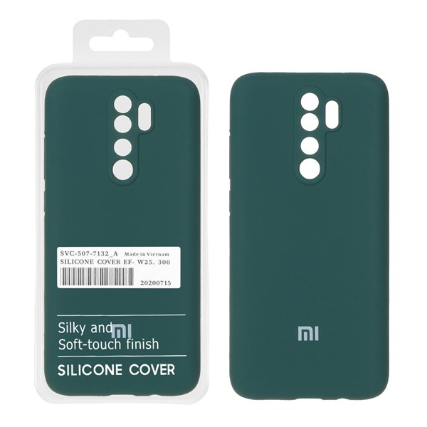 قاب سیلیکونی پاک کنی اورجینال درجه یک Xiaomi Redmi Note 8 Pro - سبز تیره (پک دار)