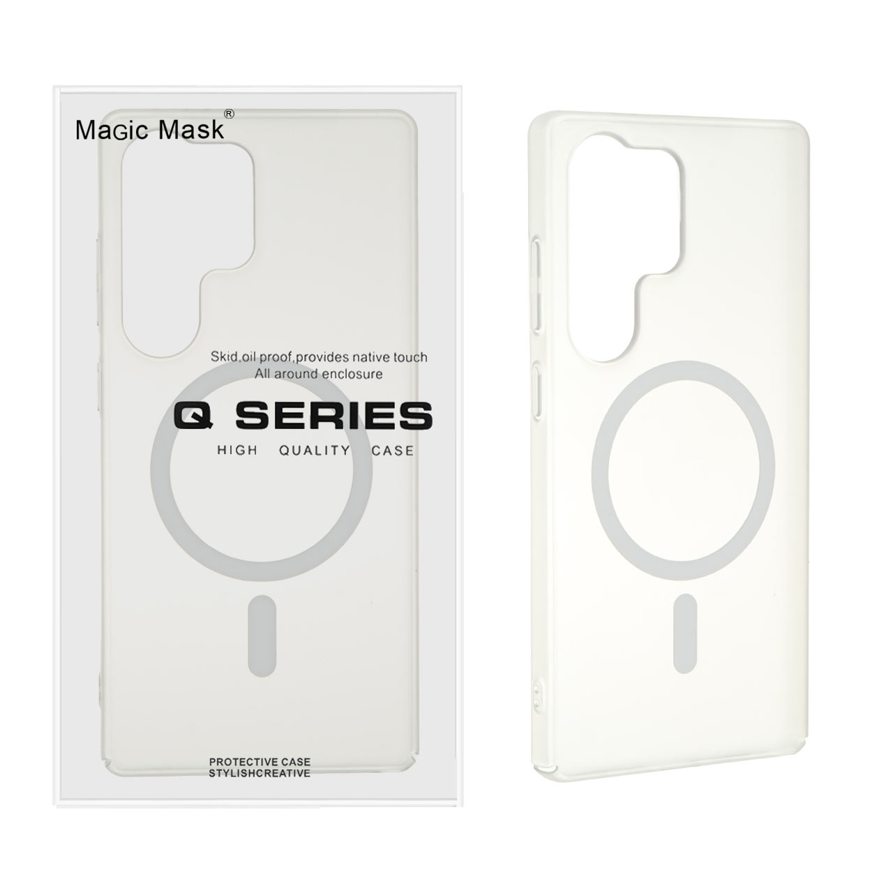 قاب اورجینال Magic Mask مات Magsafe مدل Samsung Galaxy S25 Ultra - سفید (پک دار)