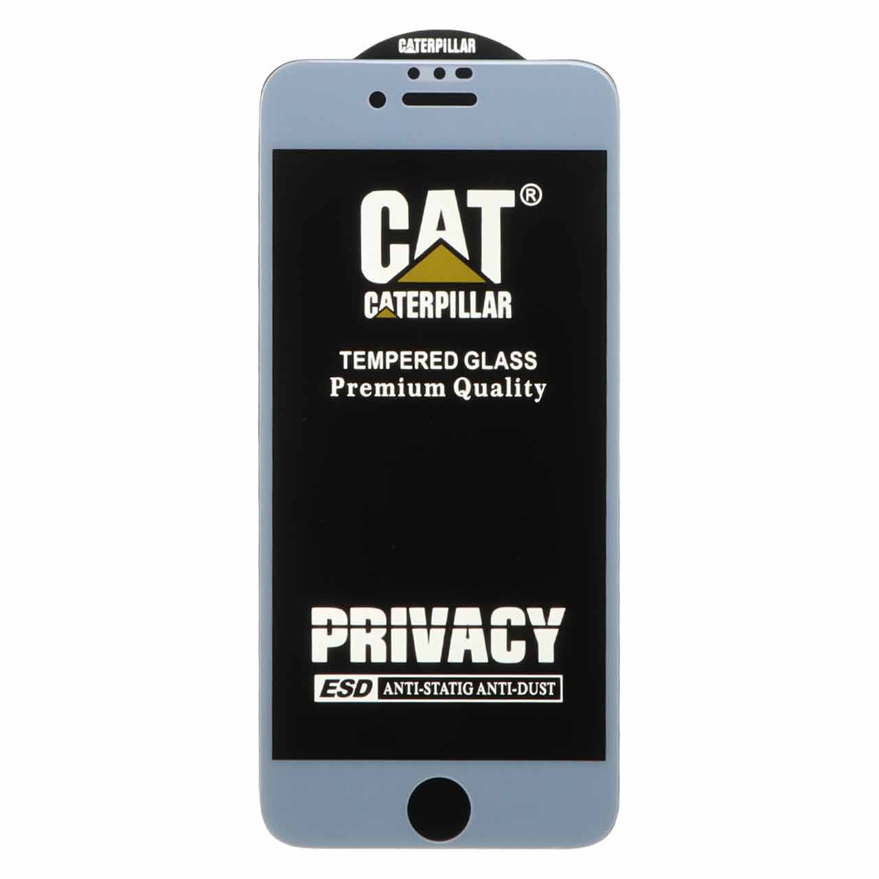 محافظ صفحه نمایش شیشه ای Full Cover Privacy Caterpillar - ESD مدل Apple IPhone 6 / IPhone 6S / IPhone 7 / IPhone 8 - سفید