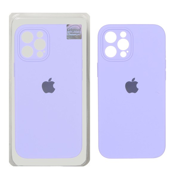 قاب سیلیکونی پاک کنی اورجینال Master Quality مدل Apple iPhone 12 Pro Max - یاسی (پک دار)