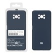 قاب سیلیکونی پاک کنی اورجینال درجه یک Xiaomi Poco X3 / Poco X3 Pro / Poco X3 NFC - سرمه ای (پک دار)