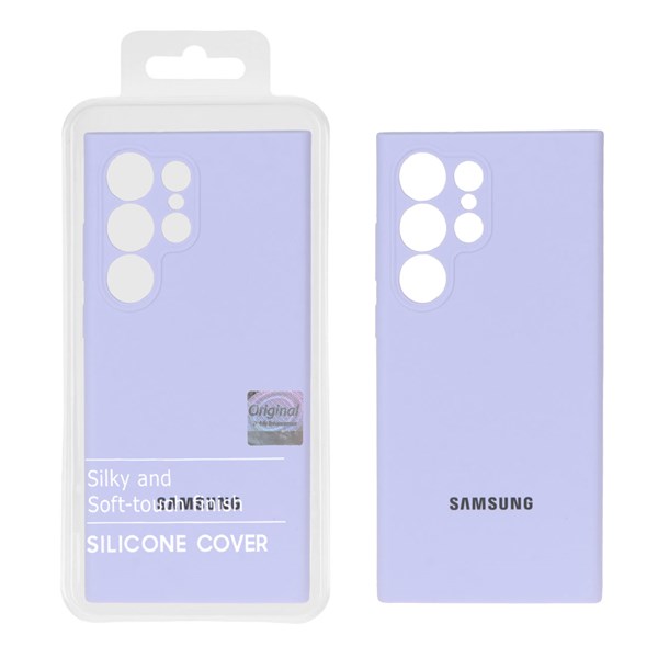 قاب سیلیکونی پاک کنی اورجینال Master Quality مدل Samsung Galaxy S23 Ultra - یاسی (پک دار)