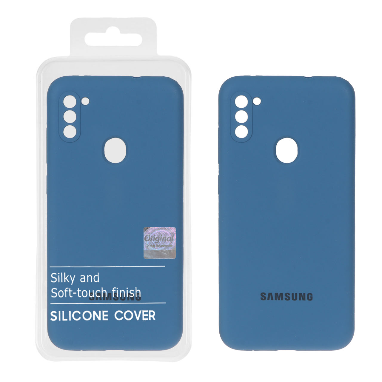 قاب سیلیکونی پاک کنی اورجینال Master Quality مدل Samsung Galaxy A11 / M11 - آبی تیره (پک دار)