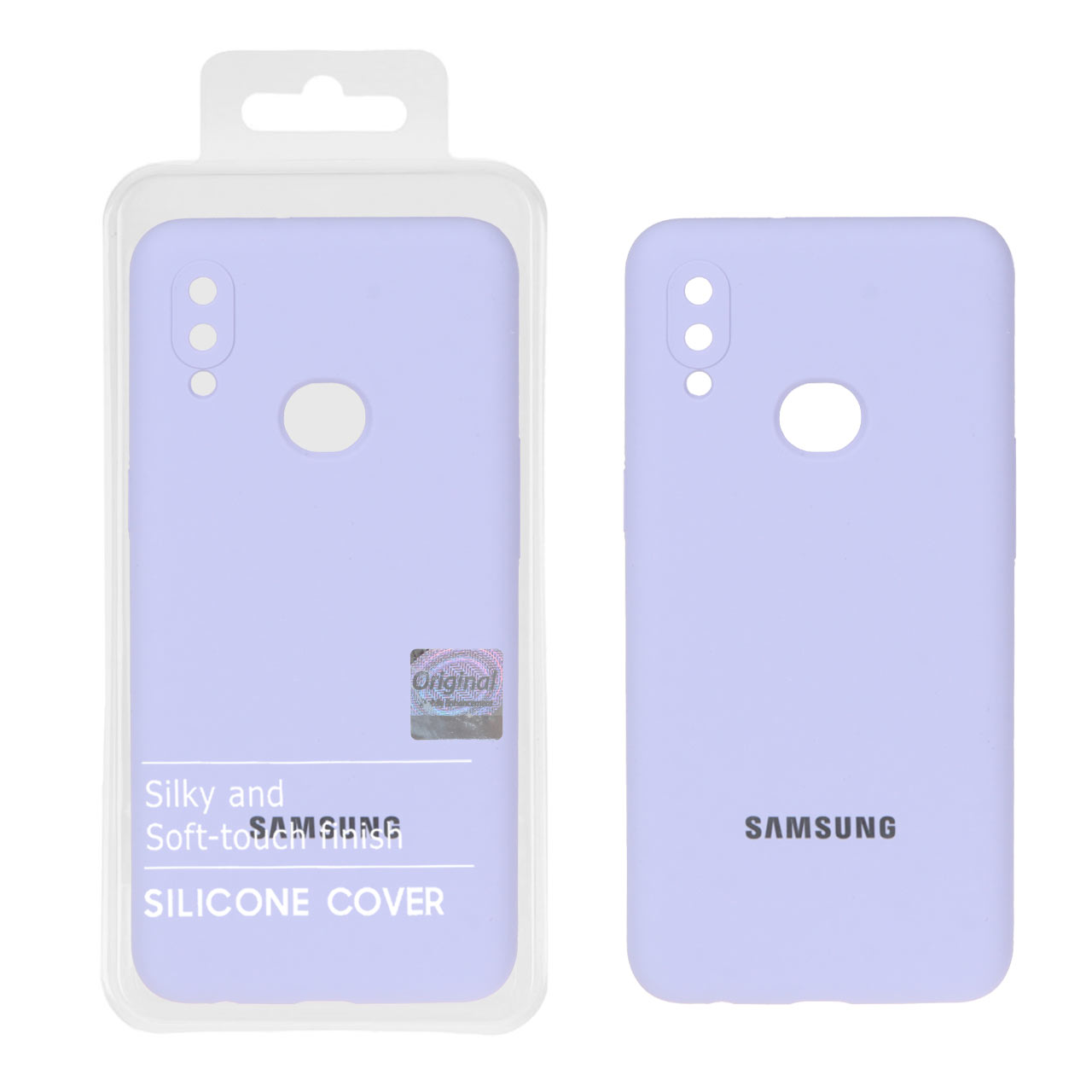 قاب سیلیکونی پاک کنی اورجینال Master Quality مدل Samsung Galaxy A10s - یاسی (پک دار)