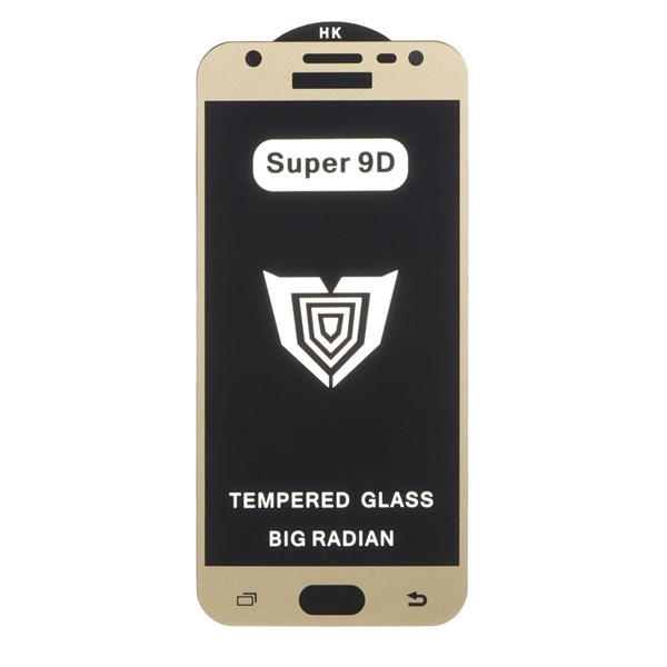 محافظ صفحه نمایش شیشه ای Full Cover ESD Anti Static - Super 9D مدل Samsung Galaxy J3 2017 / J3 Pro 2017 / J330 - طلایی (بدون پک)