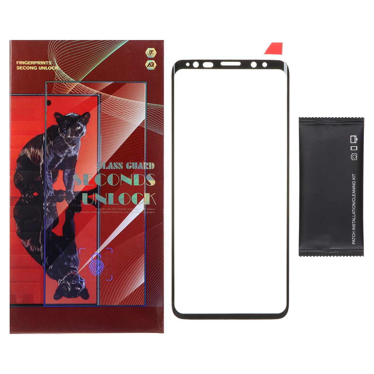 محافظ صفحه نمایش خم فول چسب Jaguar مدل Samsung Galaxy S8 / Galaxy S9 (پک دار)
